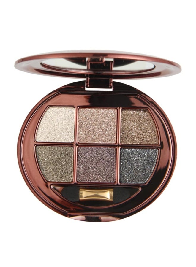 دايموند أظلال عيون بست ألوان، لوحة ظلال عيون معدنية لامعة ومرصعة باللمعان، مجموعة ظلال عيون بدرجات باردة وحيادية، ظلال عيون عالية الصبغة لتأثير دخاني وهالة، لوحة ماكياج عيون لامعة قابلة للدمج وطويلة الأمد للحفلات والإطلالات الليلية الجذابة #01 - Image 1